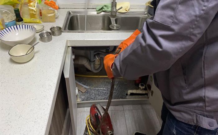 廚房洗菜盆下水道堵塞疏通